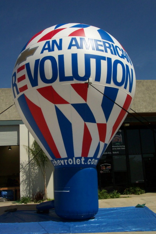 Hot Air Balloon Shaped Inflatables chevy revolution custom hab